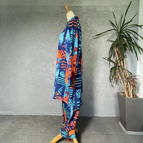 Two Piece Set African Clothing for Women-WF01677-Veeddydropshipping