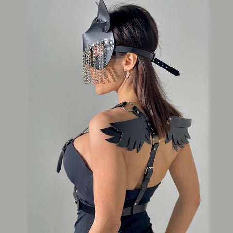 Women Sexy Leather Cat Mask Cosplay-WF01602-Veeddydropshipping