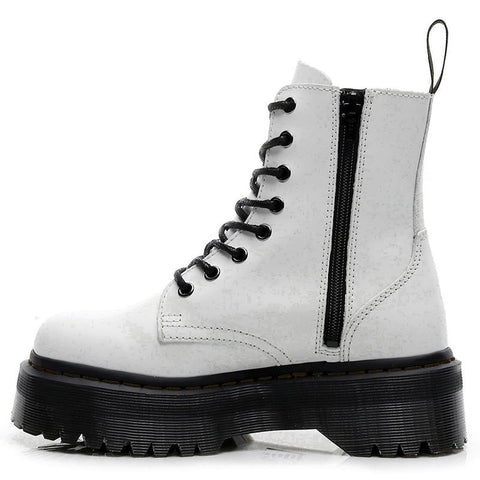Women Shoes Black Leather Ankle Boots Punk Shoes Thick-BS00915-Veeddydropshipping