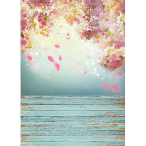 Art Fabric Photography Backdrops Props Flower Landscape Wooden Floor  Photo -CE00303-Veeddydropshipping