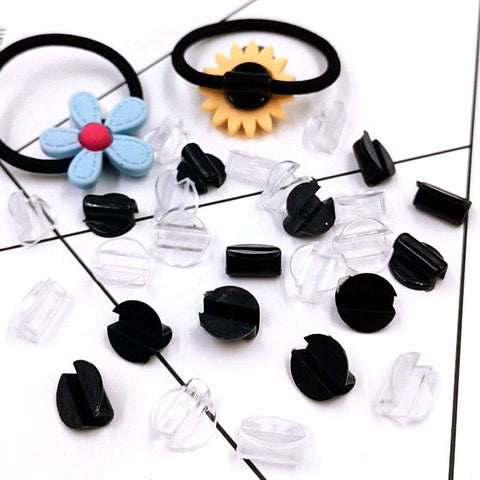 Plastic Buckle Hair Ring Holder fit 4mm Rubber Band for DIY Hairband Tie -JW01646-Veeddydropshipping