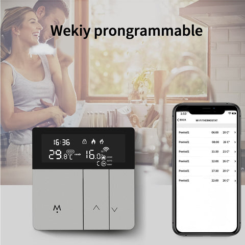 Tuya WiFi Smart Thermostat APP Remote Alexa Alice Home Temperature-TI01007-Veeddydropshipping
