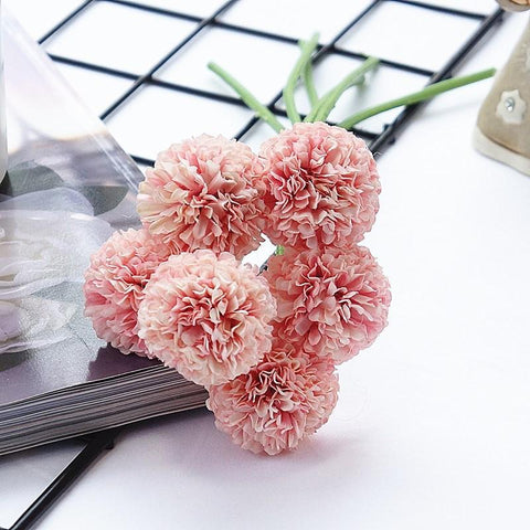 Sticks/Bouquet Mini Hydrangea Artificial Flowers-HA00697-Veeddydropshipping