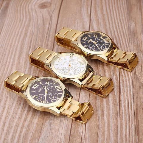 3 Eyes Silver Geneva Casual Quartz Watch Women Stainless SteeL-JW00929-Veeddydropshipping