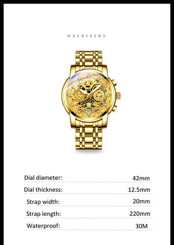 Rotating Window Watches Luxury Fashion Luminous  Men Quartz -JW00672-Veeddydropshipping