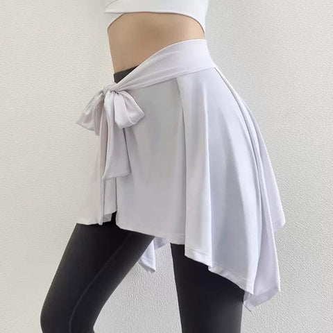 Women Tennis Self-Tie Athletic Yoga Skirt Long Strap-WF00402-Veeddydropshipping