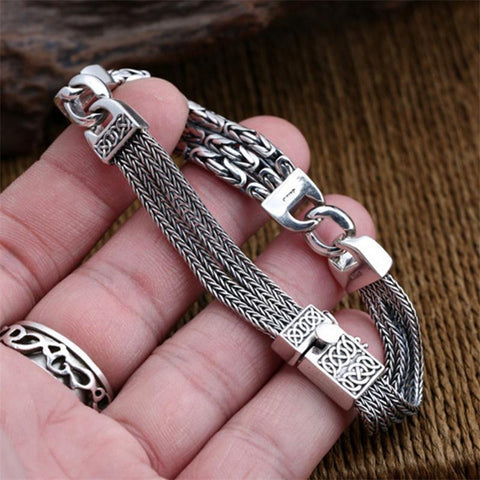 s925 solid silver Jewelry Models Personality Bracele-JW00112-Veeddydropshipping
