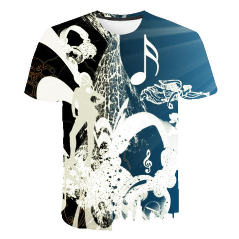2023 Music Note Baby Boy Girl T Shirts Summer Kids Fashion Casual Tops-TB01139-Veeddydropshipping