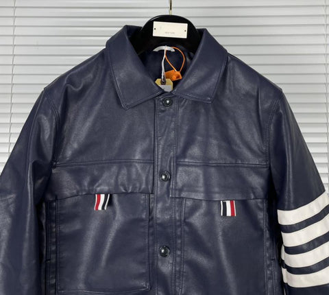 Leather Jacket Men Slim Casual Cardigans Clothing-MF01371-Veeddydropshipping