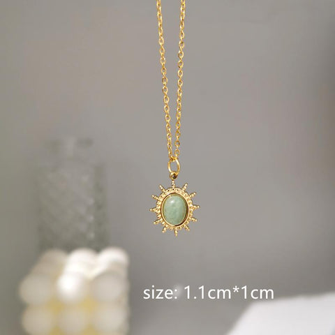 Water Drop Star Round Bear Oval Pendant Necklace  -JW00181-Veeddydropshipping