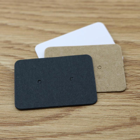 100pcs  Jewelry Ear Studs Display Cards Thick Kraft Paper -JW01656-Veeddydropshipping