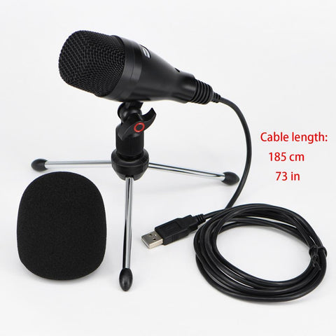 USB Microphone Cardioid Electret Recording With Tripod  for Podcast Computer -CE01241-Veeddydropshipping