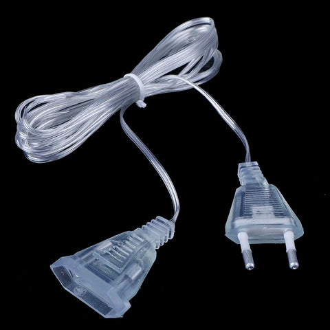 3M/5M Cable Plug Transparent Led light string Extension Standard Power Extension Cord -CE00062-Veeddydropshipping