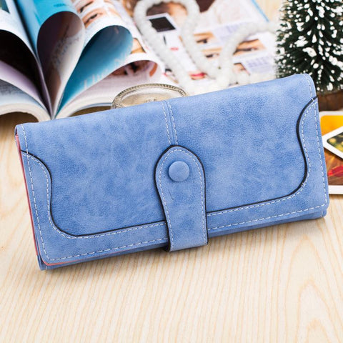 Wallet Women Matte Leather Lady Purse High Quality Female-BS00196-Veeddydropshipping