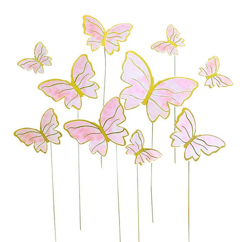 Decorations Romantic Butterflies Cake Toppers-HA00737-Veeddydropshipping