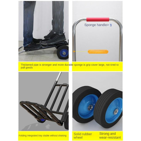 Folding and retractable trolley home shopping-HA01685-Veeddydropshipping
