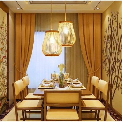 Chandelier Handmade Bamboo Chandelier-TI00419-Veeddydropshipping