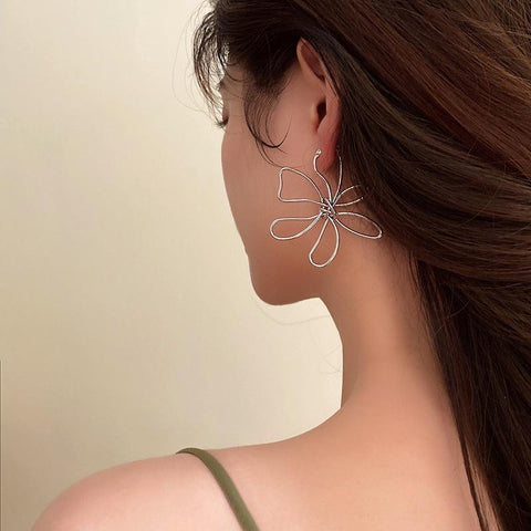 Jewelry Big Flower Earrings Popular Style Elegant Temperament -JW01414-Veeddydropshipping