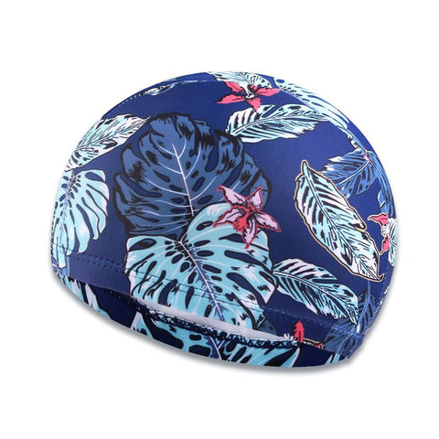 New Printed Men Swimming Cap Women Long Hair Swim Pool Hat Sports Adults -OS00032-Veeddydropshipping