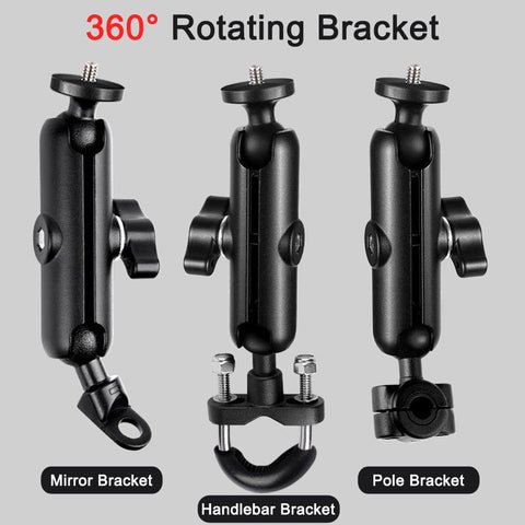 Metal Motorcycle Bicycle Camera Holder Handlebar Mirror Mount Bike Bracket -CE00421-Veeddydropshipping