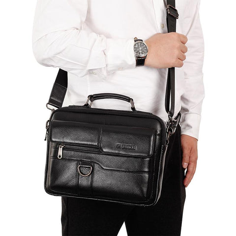 Genuine Leather Bag For Document Men Shoulder Travel-BS00460-Veeddydropshipping