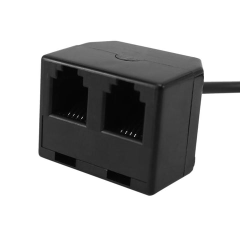 Retail RJ9 4P4C Male To Dual Female Ports Connector Telephone Adapter-CE01421-Veeddydropshipping