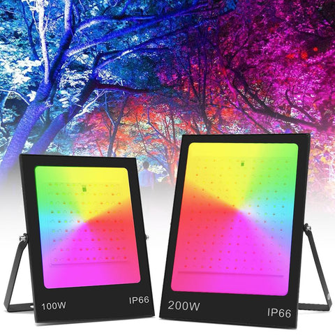 LED Floodlight RGB AC220V 30W 50W 100W 200W Flood Light Color-TI00864-Veeddydropshipping