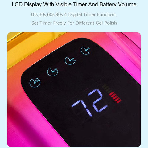 Rechargeable Nail Lamp Handle Gel Polish Dryer LED Light -BH01083-Veeddydropshipping