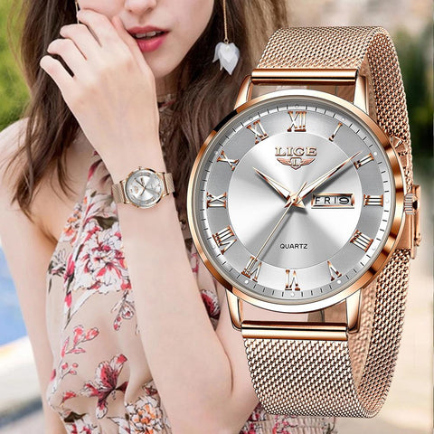 Luxury Quartz Watch Fashion Ladies Clock Steel Waterproof-JW00905-Veeddydropshipping