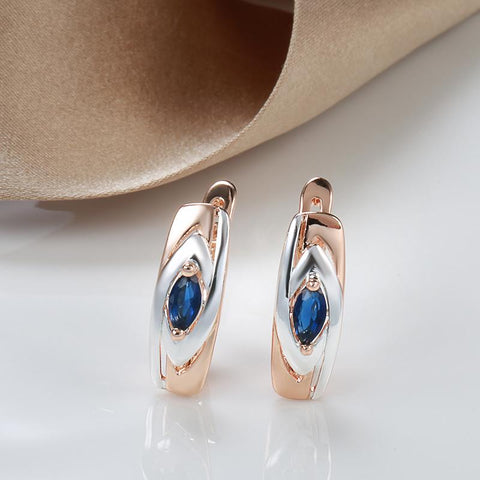 Luxury Blue Stone Natural Zircon Trendy Jewelry Set -JW00334-Veeddydropshipping