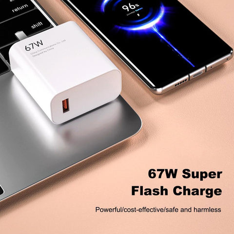 67W Super Fast Charging Super Flash Charging Mobile Phone Charger 5V5A European-PA00056-Veeddydropshipping