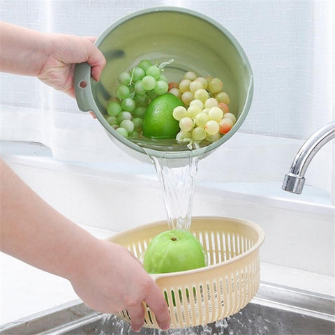 Fruit Vegetable Washing Basket Strainer-HA01342-Veeddydropshipping