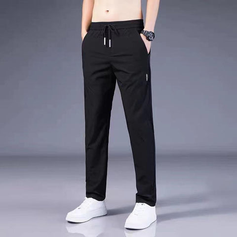 Silk Breathable Casual Pants Bunched Feet Nine-MF00411-Veeddydropshipping