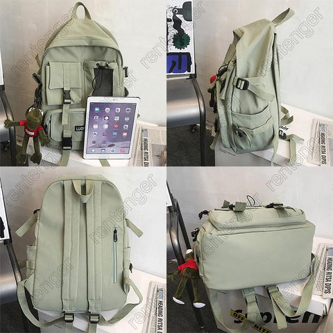 Insert Buckle Designer Bag Teenager Laptop Backpacks Student-BS00290-Veeddydropshipping