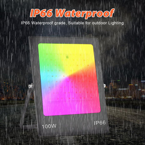 LED Floodlight RGB AC220V 30W 50W 100W 200W Flood Light Color-TI00864-Veeddydropshipping