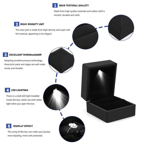 LED Jewelry Box  Display Case Packaging Showcase Boxes -JW01729-Veeddydropshipping