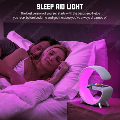 15W Alarm Clock Wireless Charger Station Speaker APP Control-PA01074-Veeddydropshipping