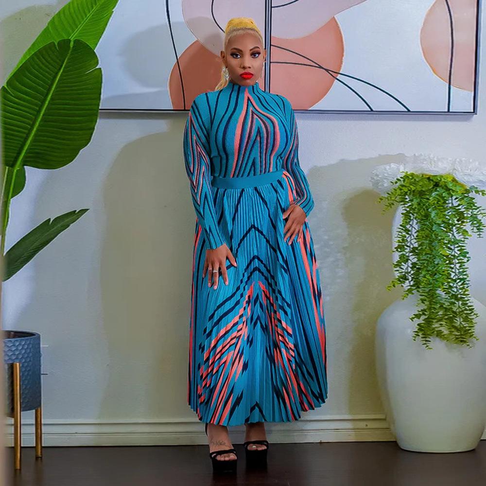 African Clothes Women Long Sleeve O-neck Sets-Veeddydropshipping