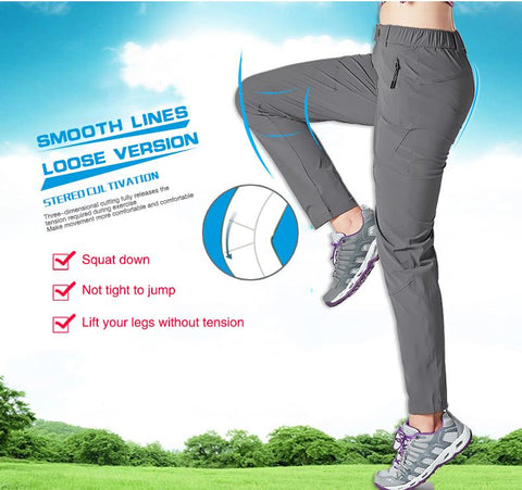 Women Camping Pants Waterproof Quick Dry Hiking Trekking Climbing Running -OS00824-Veeddydropshipping