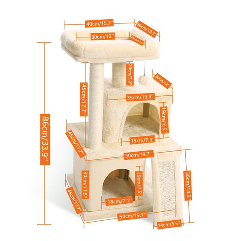 Cat Tree Luxury Cat Towers with Double Condos-HA01427-Veeddydropshipping