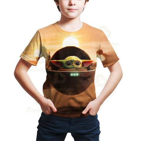 Baby Yoda Mandalore T Shirt Disney Men Women Children Wars T-shirt-TB01176-Veeddydropshipping