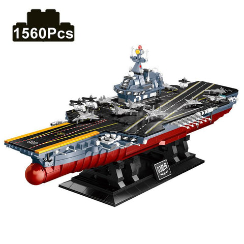 1560Pcs Military WW2 Micro NAVY ARMY Aircraft Carrier Model Building-TB01486-Veeddydropshipping