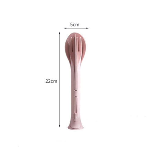 Travel Cutlery Set Wheat Straw Knife Fork Spoon-HA01329-Veeddydropshipping