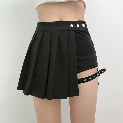 Pleated Girls Gothic Half Skirts-Veeddydropshipping