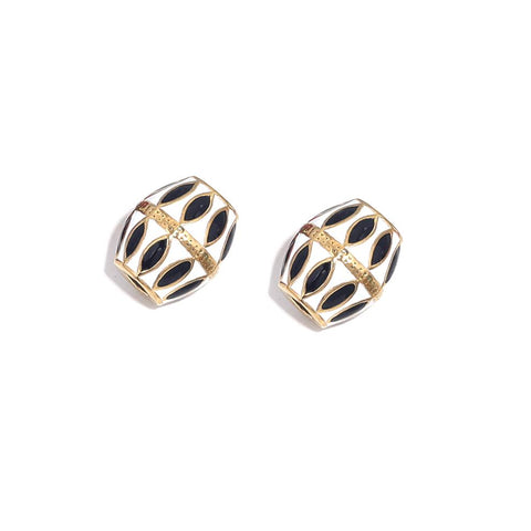 Steel Enamel Ball Shape Beads Spacer Oval Bead for DIY -JW01545-Veeddydropshipping