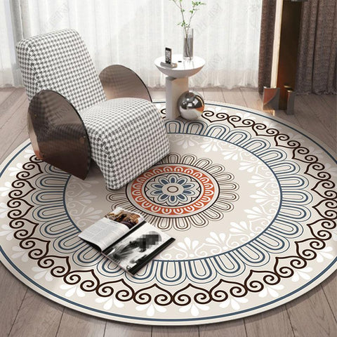 Bohemian Round Carpets for Living Room Decoration-HA00490-Veeddydropshipping
