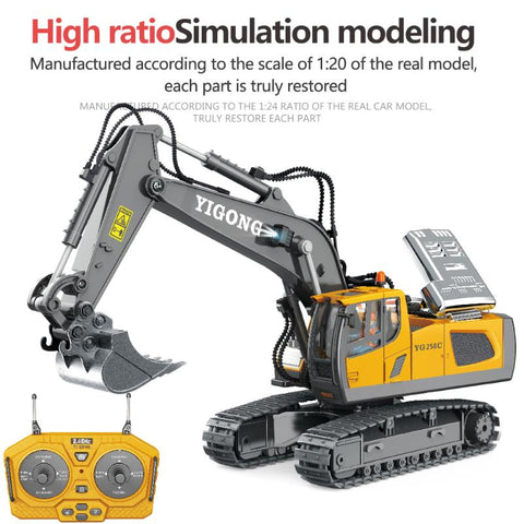 Remote Control Excavator Bulldozer RC Car Toys Dump Truck Electric-TB01454-Veeddydropshipping