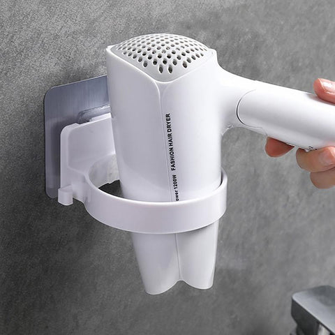 Wall-mounted Hair Dryer Holder For Bathroom Shelf Storage-HA00894-Veeddydropshipping
