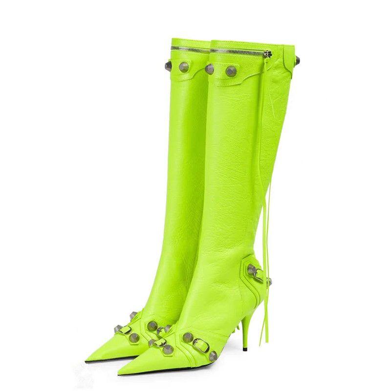 Toe High-heeled Boots Paris Fashion Knee-high Boots-BS00960-Veeddydropshipping