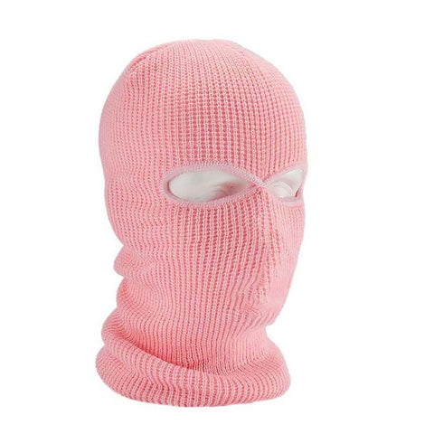 1PC Winter Knit Cap Warm Soft 2 Holes Full Face Ski Hat Hood Motorcycle Helmet -OS01109-Veeddydropshipping